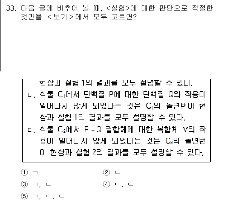PSAT_언어논리 2022년 33번 - 문제에서 언급된 현상과 실험1의 결과는 동일한 결론을 도출하고 있으며, ... 에 관한 핵심 기출문제