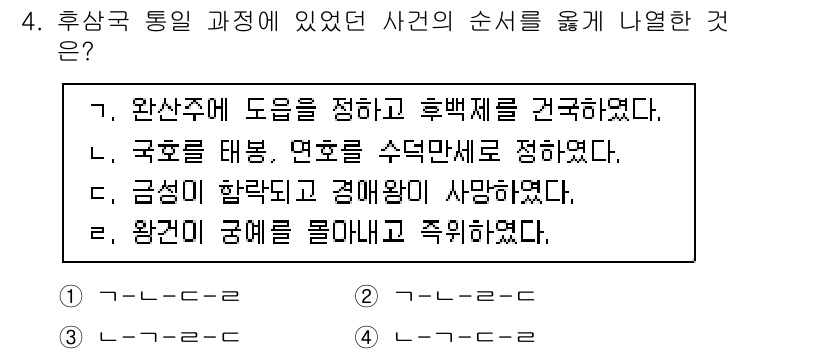 계리직공무원_한국사 2022년 4번 - 후삼국 통일 과정에서 후백제의 건국과 국가의 세력 확장이 중요한 사건으로... 에 관한 핵심 기출문제