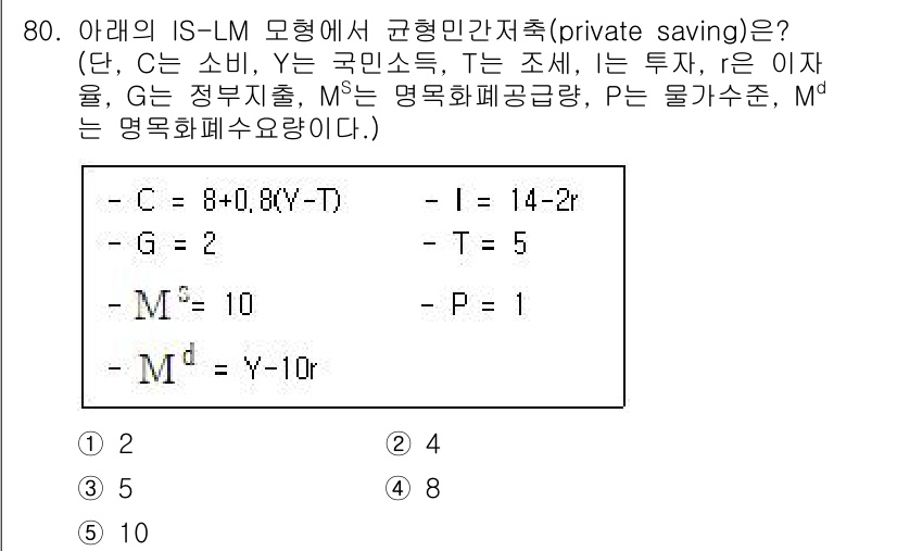 감정평가사_1차_1교시(구) 2022년 81번 - 문제를 풀기 위해 IS-LM 모형의 기본적인 형식을 살펴보면, 명목화폐수... 에 관한 핵심 기출문제