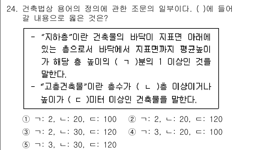 감정평가사_1차_2교시 2022년 24번 - 정답 3번은 "공용특수건축물"의 정의를 잘 설명하고 있습니다. 공용특수건... 에 관한 핵심 기출문제