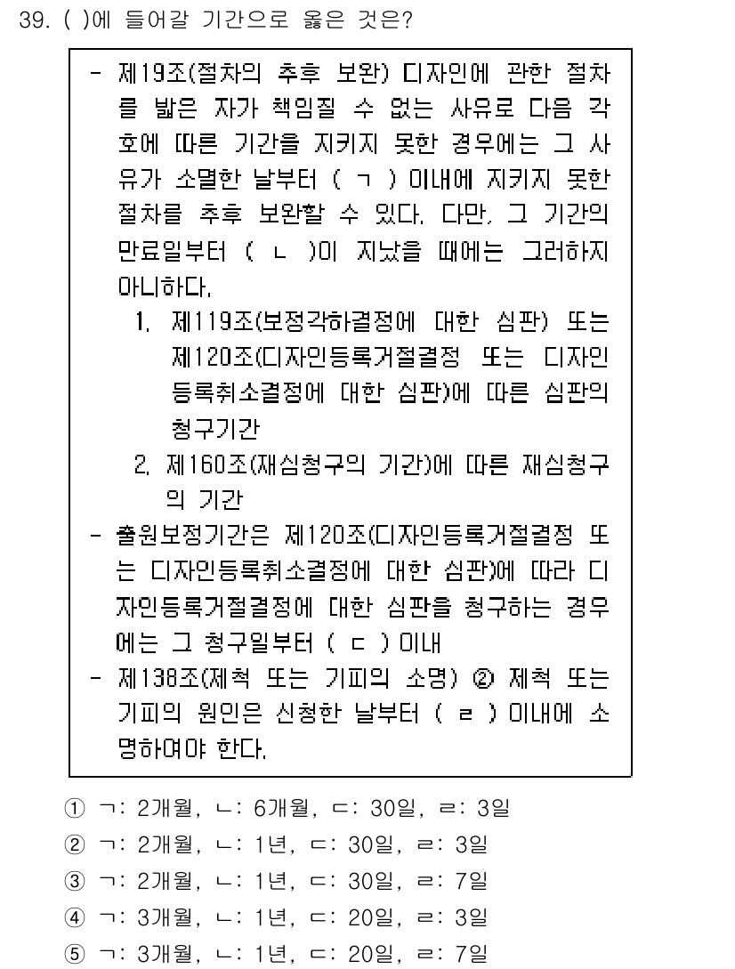변리사_1차(1교시) 2023년 41번 - 해당 자격증의 핵심 개념을 묻는 객관식 문제