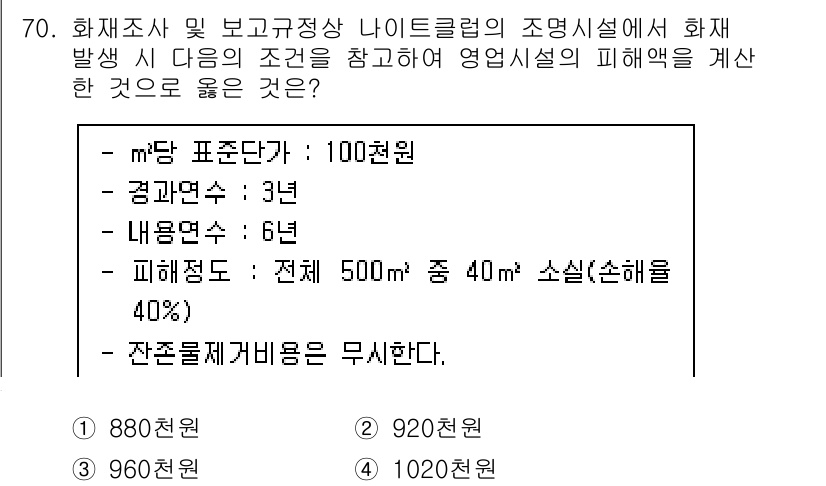 화재감식평가기사 2021년 70번 - . 

정답인 이유는, 화재 피해액 산정 시 청구된 피해의 범위와 비율을... 에 관한 핵심 기출문제