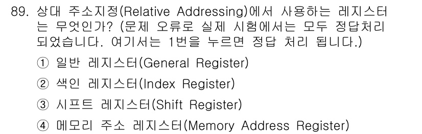 방송통신기사 2015년 89번 - 해당 자격증의 핵심 개념을 묻는 객관식 문제