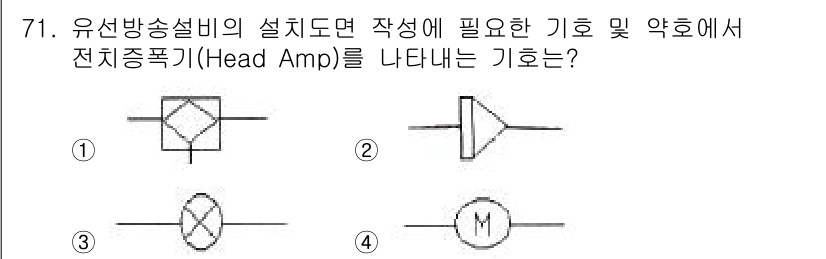 방송통신기사 2018년 71번 - 전치증폭기(Head Amp)는 신호를 증폭하여 수신 성능을 향상시키는 회... 에 관한 핵심 기출문제