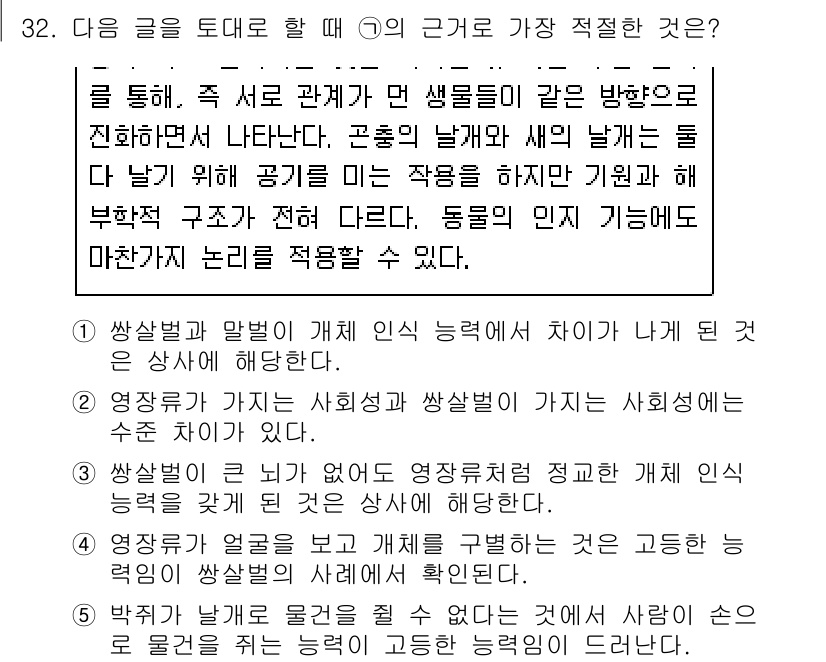 PSAT_언어논리 2023년 32번 - 정답 3번은 영상을 통해 사회적 상징을 파악할 수 있는 능력을 강조하며,... 에 관한 핵심 기출문제