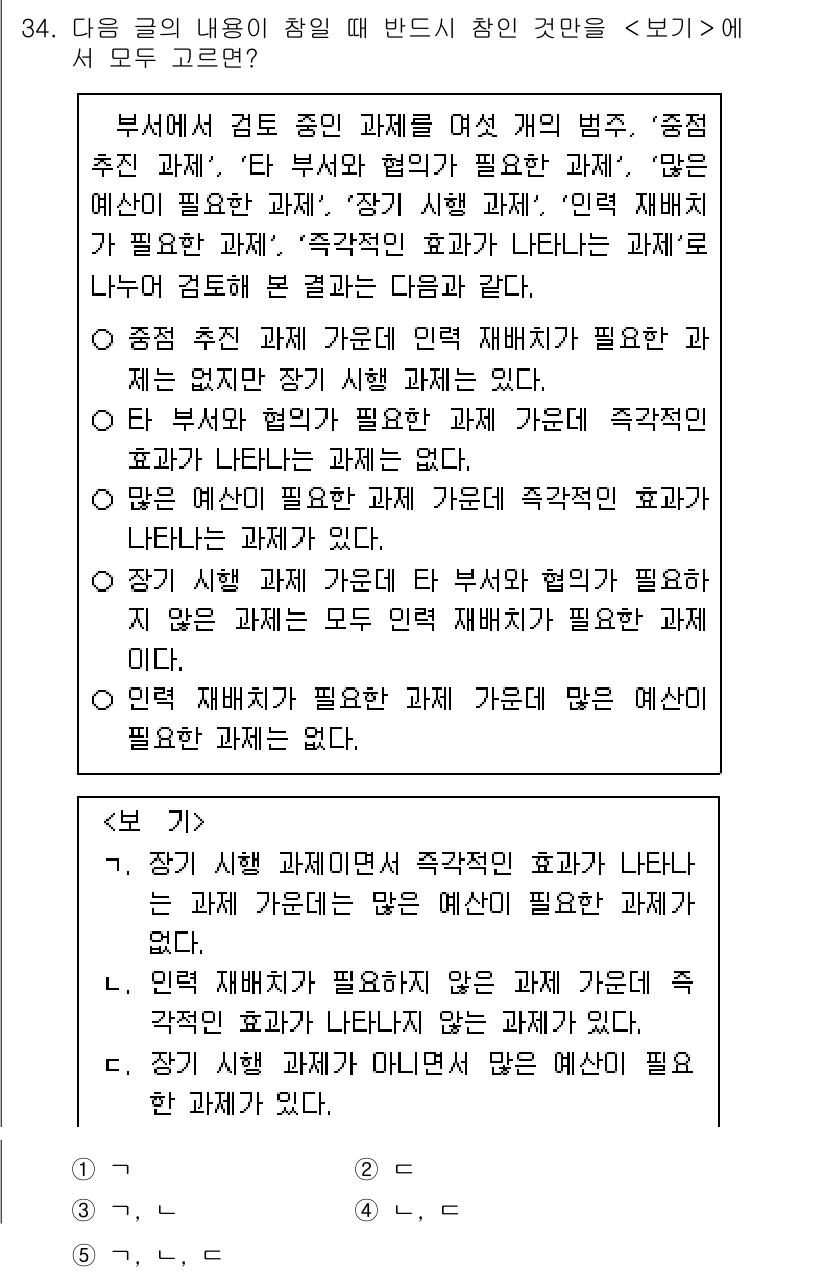 PSAT_언어논리 2023년 34번 - 정답인 이유는, 제시된 주장에서 방점이 찍혀 있는 "적극적 효과"와 "부... 에 관한 핵심 기출문제