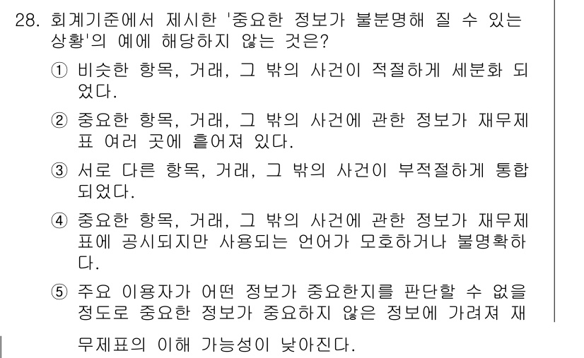 경영지도사_1차_1교시(구) 2023년 28번 - 번

해설: 비슷한 항목이나 사례가 적절히 세분화되지 않은 경우, 정보의... 에 관한 핵심 기출문제