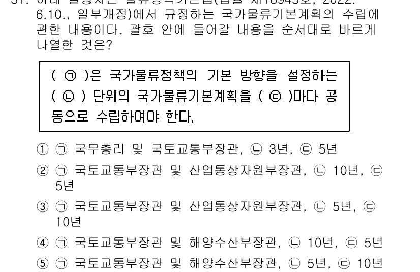 유통관리사_1급 2023년 31번 - 해당 자격증의 핵심 개념을 묻는 객관식 문제