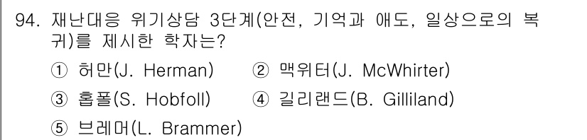 청소년상담사_1급(2교시) 2023년 94번 - 해당 자격증의 핵심 개념을 묻는 객관식 문제