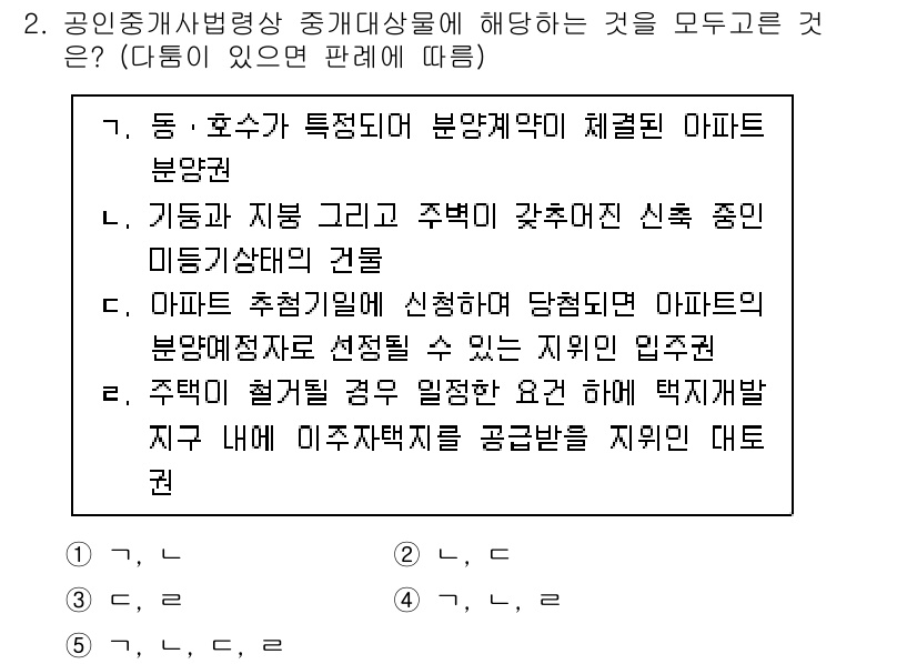 공인중개사_2차 2022년 2번 - 해설: 공인중개사법에서 '가'는 중개계약에서 필요한 사항을 규정하며, '... 에 관한 핵심 기출문제