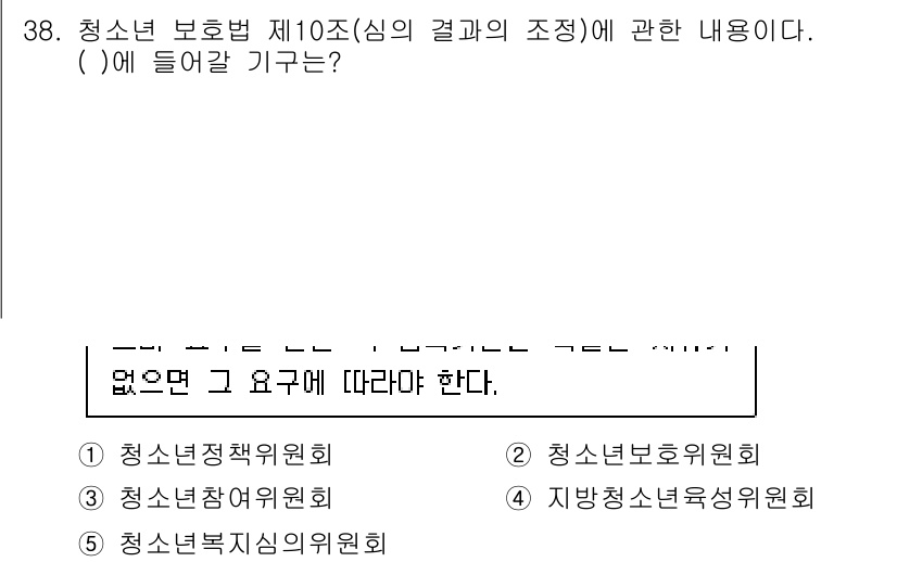 청소년상담사_1급(1교시)(구) 2023년 38번 - 청소년 보호법 제10조는 청소년의 보호와 복지를 위한 체계적인 지원을 강... 에 관한 핵심 기출문제