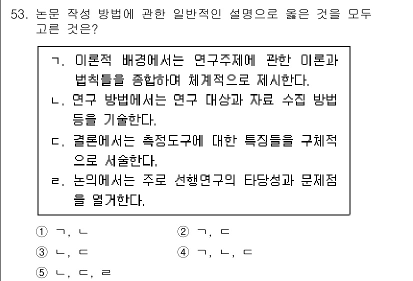 청소년상담사_1급(1교시)(구) 2023년 53번 - 이론적 배경에서 연구주제에 대한 이론과 법칙을 종합적으로 제시함으로써 연... 에 관한 핵심 기출문제