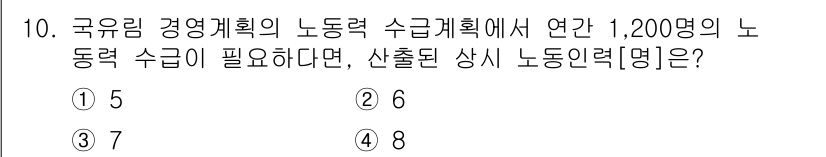 9급_지방직_공무원_임업경영 2023년 10번 - 해당 자격증의 핵심 개념을 묻는 객관식 문제