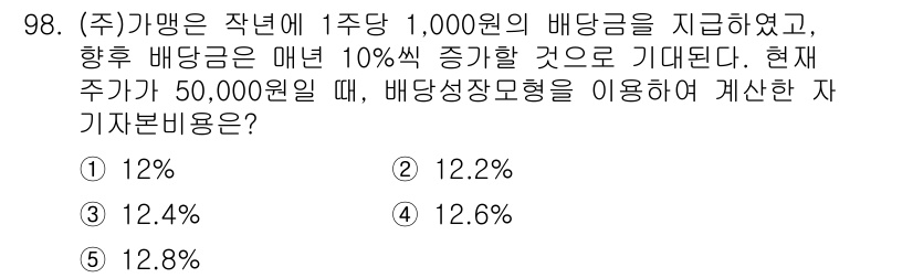 가맹거래사 2024년 98번 - 해당 자격증의 핵심 개념을 묻는 객관식 문제