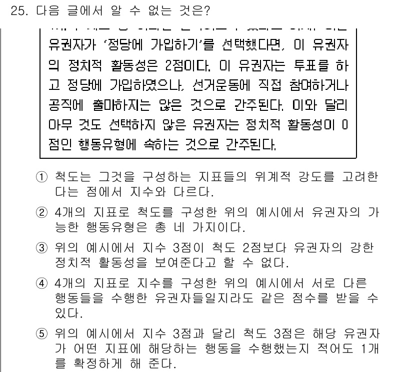 PSAT_언어논리 2024년 25번 - 정답 2번은 "지속적으로 구성된 지점들"에 대한 설명이 불명확하다는 점에... 에 관한 핵심 기출문제