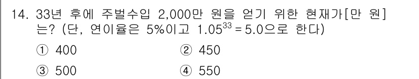 9급_국가직_공무원_임업경영 2024년 14번 - 해당 자격증의 핵심 개념을 묻는 객관식 문제