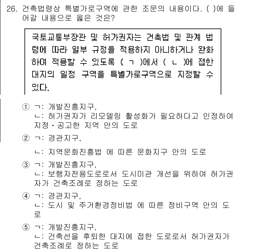 감정평가사_1차_2교시 2024년 26번 - 건축물의 허가권자는 관련 법령에 따라 면허를 가진 전문인에게 관련 업무를... 에 관한 핵심 기출문제