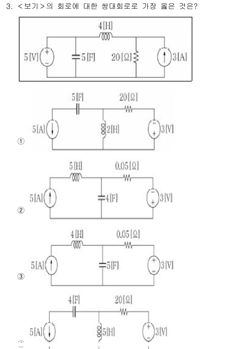 9급_지방직_공무원_서울시_전기이론 2023년 3번 - 정답 2번은 회로의 동작을 분석했을 때 전류와 전압의 분포가 가장 효율적... 에 관한 핵심 기출문제