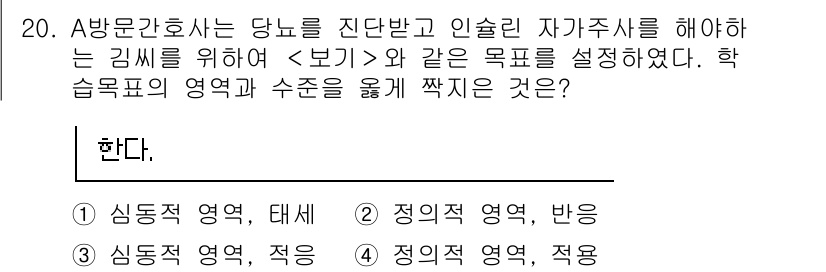 9급_지방직_공무원_서울시_지역사회간호 2023년 20번 - 1. A방문간호사는 인지적, 정서적 지원을 통해 환자의 자가 관리 능력을... 에 관한 핵심 기출문제
