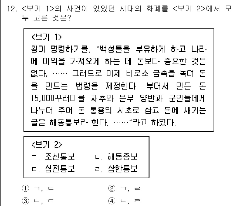 9급_지방직_공무원_서울시_한국사 2023년 12번 - 정답 4번은 조선시대의 과전법과 관련이 있습니다. 과전법은 관리에게 지급... 에 관한 핵심 기출문제