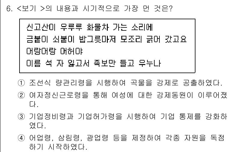 9급_지방직_공무원_서울시_한국사 2023년 6번 - 정답 4번은 "기업형 불가피형"에 대한 내용으로, 이는 국가가 경제를 운... 에 관한 핵심 기출문제