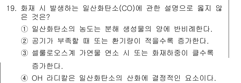 소방시설관리사 2024년 19번 - 해당 자격증의 핵심 개념을 묻는 객관식 문제