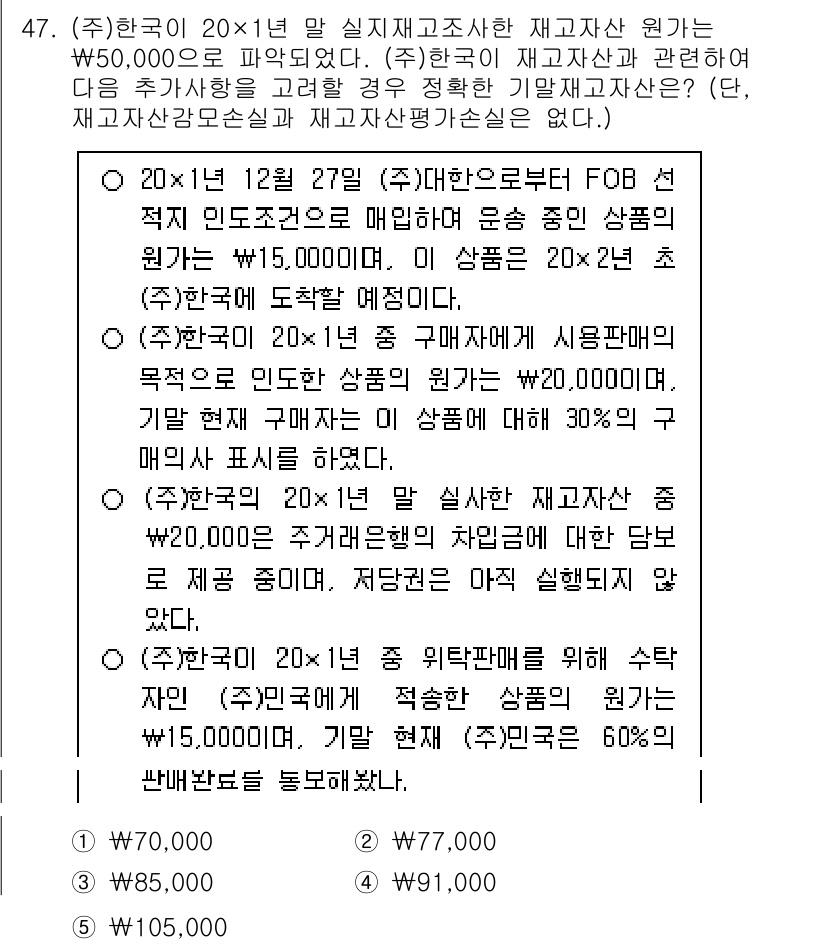 주택관리사보_1차 2024년 47번 - 정답 3번은 2023년도 재산세가 20% 증가했다는 조건을 고려하여 20... 에 관한 핵심 기출문제