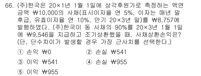 주택관리사보_1차 2024년 66번 - 문제에서 제시한 상황에 따라, 1월 1일에 지급해야 할 금액은 10,00... 에 관한 핵심 기출문제