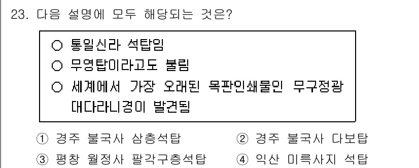 국내여행안내사_1차 2024년 23번 - . 

이 유적들은 대한민국의 전통과 문화의 상징으로 여겨지며, 각 유적... 에 관한 핵심 기출문제