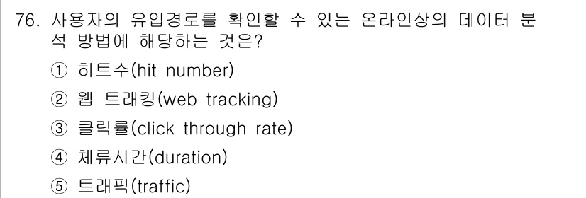 유통관리사_1급 2024년 77번 - . 클릭률(click through rate)

클릭률은 사용자가 광고나... 에 관한 핵심 기출문제