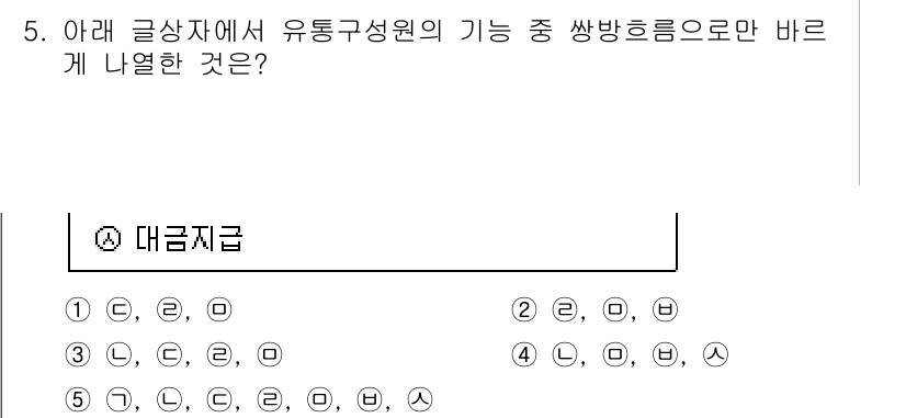 유통관리사_2급 2024년 5번 - 유통구성원은 제품이 생산지에서 소비자에게 전달되기 위해 필요한 역할을 수... 에 관한 핵심 기출문제