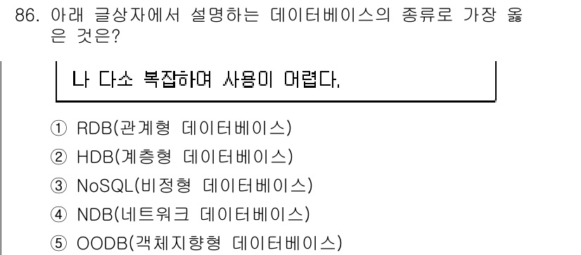 유통관리사_2급 2024년 86번 - 정답은 4번 NDB(네트워크 데이터베이스)입니다. NDB는 데이터 간의 ... 에 관한 핵심 기출문제