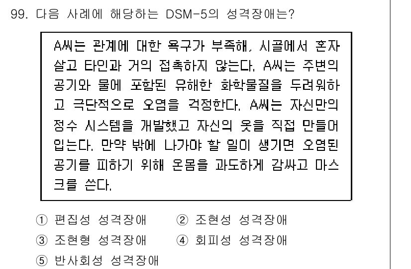 청소년상담사_2급(1교시) 2024년 99번 - 해당 자격증의 핵심 개념을 묻는 객관식 문제