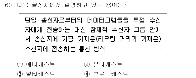 전자상거래관리사_1급 2018년 60번 - . 해당 용어는 송신자와 수신자 간에 데이터를 효과적으로 전달하기 위해 ... 에 관한 핵심 기출문제
