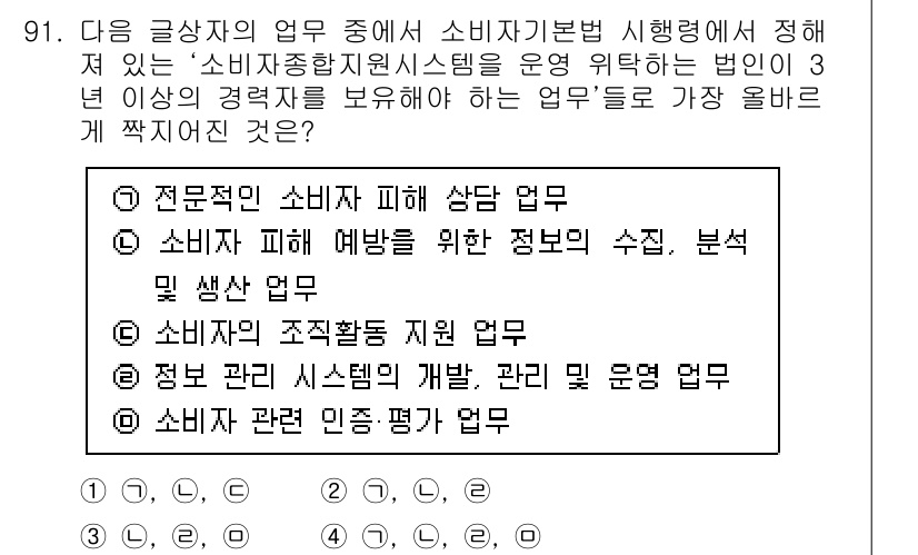전자상거래관리사_1급 2022년 91번 - 소비자 피해 예방을 위한 정보의 수집과 분석은 전자상거래에서 중요한 역할... 에 관한 핵심 기출문제