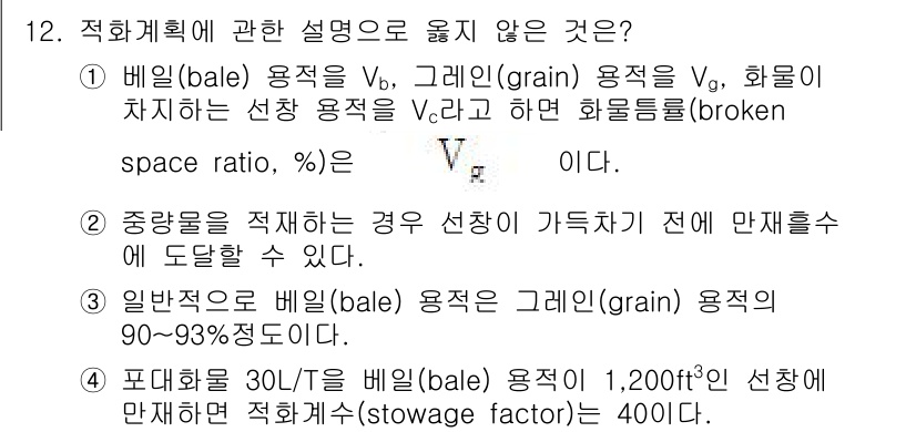 검량사 2018년 12번 - 문제에서 물어본 것은 적화계획의 정의를 잘못 설명한 경우로, '정확한 선... 에 관한 핵심 기출문제