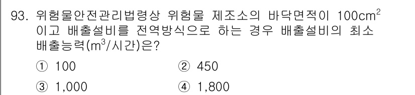 소방시설관리사 2025년 94번 - 해당 문제에서 주어진 조건은 위험물 안전관리법에 따라 위험물의 종류와 물... 에 관한 핵심 기출문제