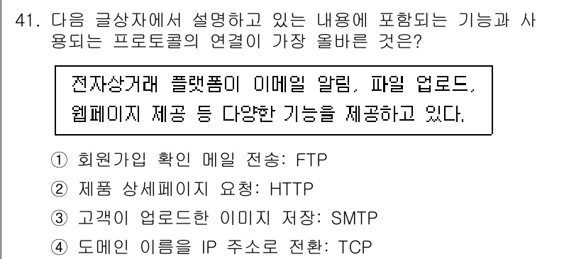 전자상거래관리사_2급 2025년 41번 - . 

이유: 전자상거래 플랫폼은 다양한 외부 시스템과의 연결을 통해 기... 에 관한 핵심 기출문제