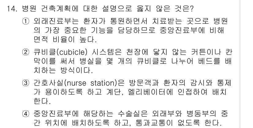 9급_국가직_공무원_건축계획 2025년 14번 - 해당 자격증의 핵심 개념을 묻는 객관식 문제