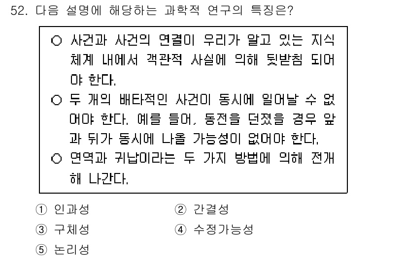 청소년상담사_1급(1교시)(구) 2025년 52번 - 이 문제는 두 가지 방법, 즉 인과관계와 수정 가능성의 수립을 통해 사건... 에 관한 핵심 기출문제
