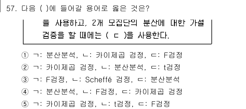 청소년상담사_1급(1교시) 2025년 57번 - 번

해설: 1번은 "분산분석"과 "카이제곱 검정"을 함께 사용하여 두 ... 에 관한 핵심 기출문제