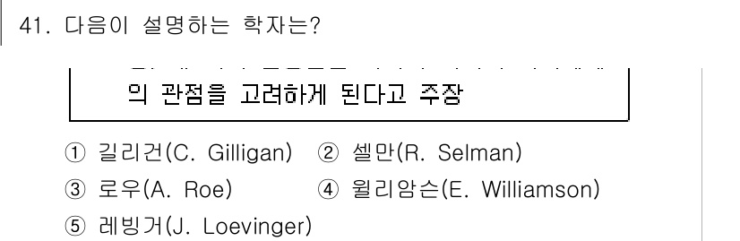 청소년상담사_3급(2교시) 2025년 41번 - 정답은 2번 셀만(R. Selman)입니다. 셀만은 청소년의 사회적 인지... 에 관한 핵심 기출문제