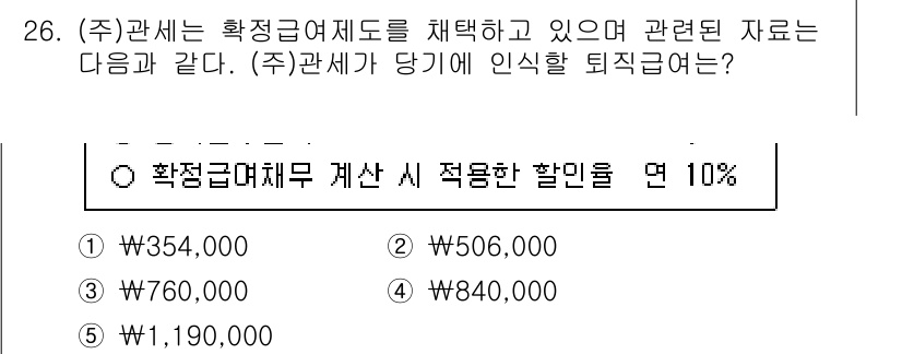 관세사_회계학 2017년 26번 - 해당 문제에서 제시된 할인률인 10%를 적용하여 계산한 결과, 최종 금액... 에 관한 핵심 기출문제