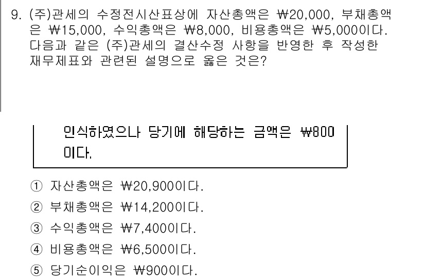 관세사_회계학 2017년 9번 - 해당 문제에서 잔여 소득금액을 계산하기 위해 각각의 항목을 조정해야 합니... 에 관한 핵심 기출문제