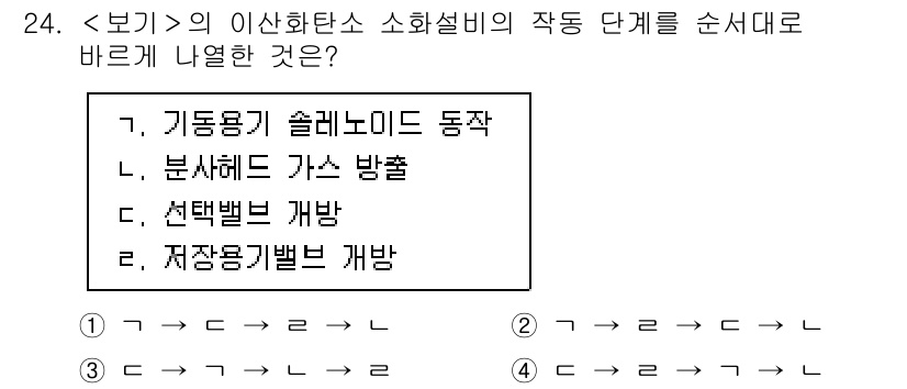 소방공무원(경력)_응급처치학개론 2025년 24번 - 정답은 ①입니다. 기동용기 슬레이노이드 동작이 소화설비의 작동 단계에서 ... 에 관한 핵심 기출문제