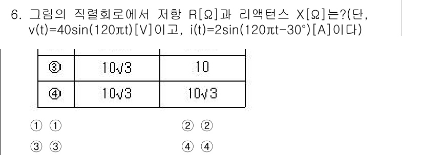9급_국가직_공무원_전기이론 2025년 6번 - 전기이론 문제에서 주어진 전압 \( v(t) \)와 전류 \( i(t) ... 에 관한 핵심 기출문제