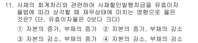 9급_국가직_공무원_회계학 2025년 11번 - 정답 3번은 자본의 증가와 부채의 증가가 맞는 이유는, 자본이 증가하면 ... 에 관한 핵심 기출문제