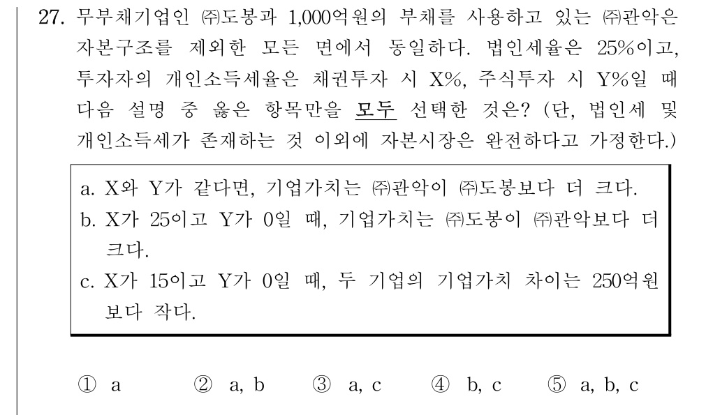 공인회계사_1차 2018년 27번 기출문제