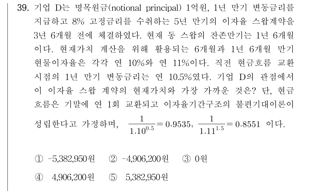 공인회계사_1차 2019년 39번 기출문제