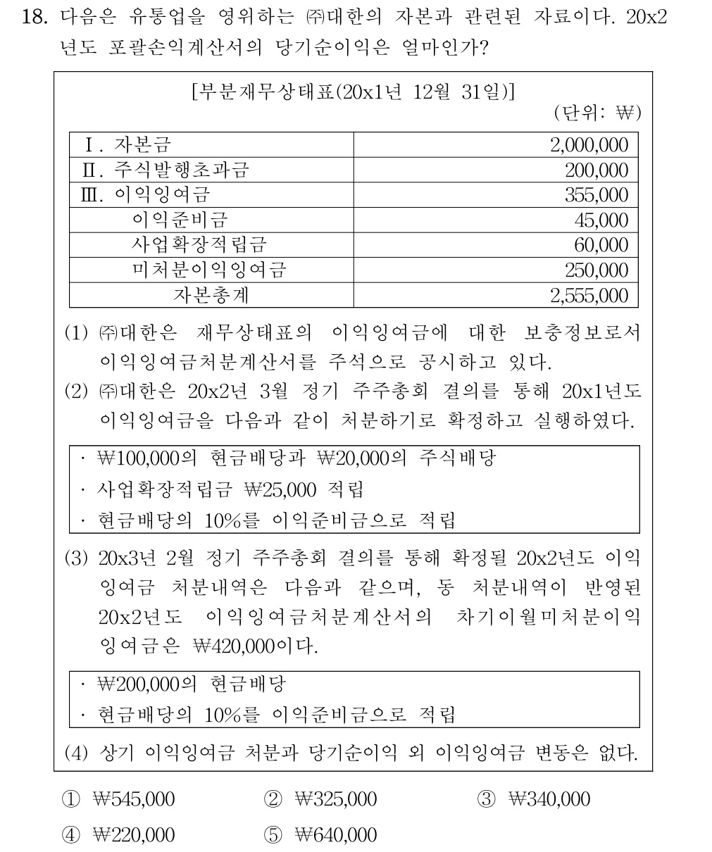 공인회계사_1차 2020년 98번 기출문제